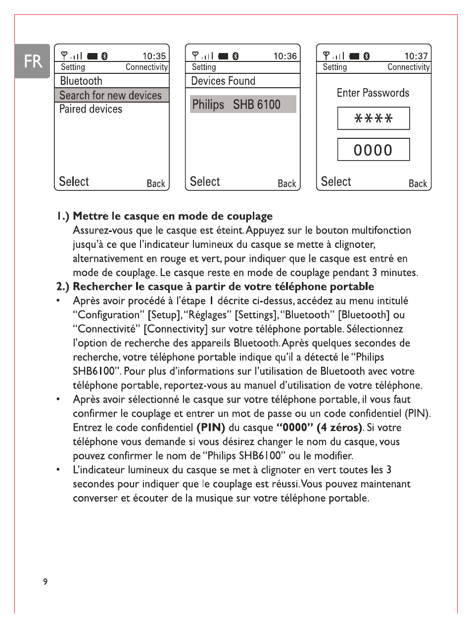 Philips Casque stéréo Bluetooth User Manual | Page 49 / 117