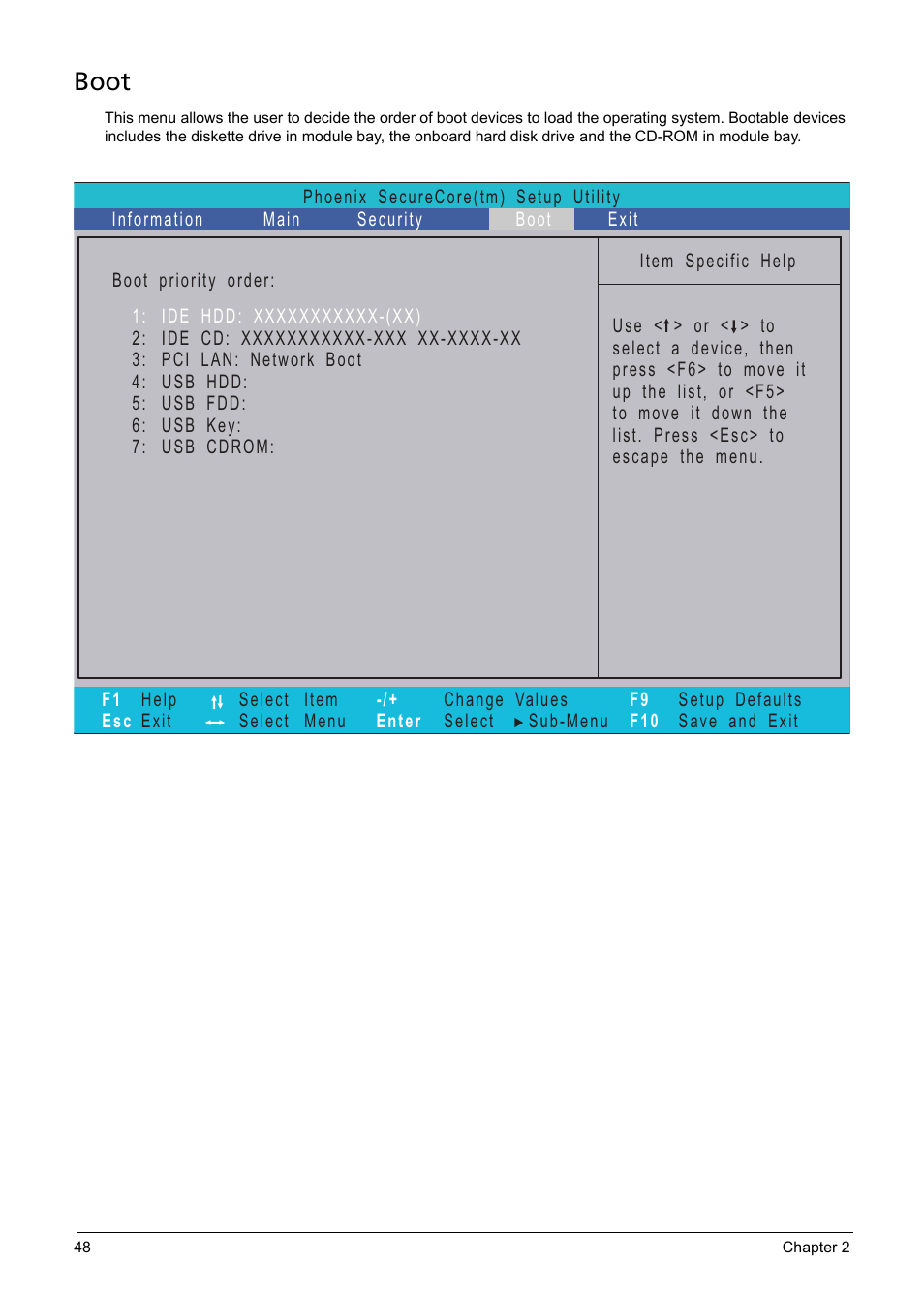 Boot | Acer 5330 User Manual | Page 54 / 152