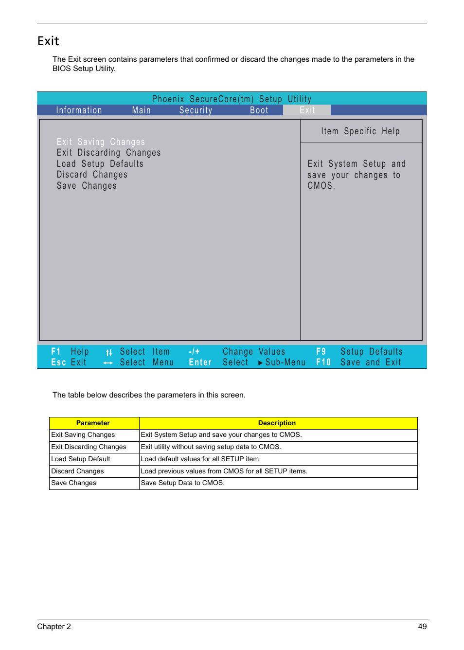 Exit | Acer 5330 User Manual | Page 55 / 152