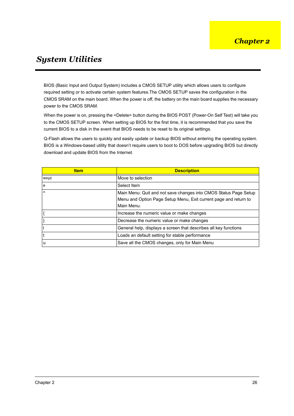 Ch2 system utilities, System utilities, Chapter 2 | Acer Aspire T160 User Manual | Page 35 / 164