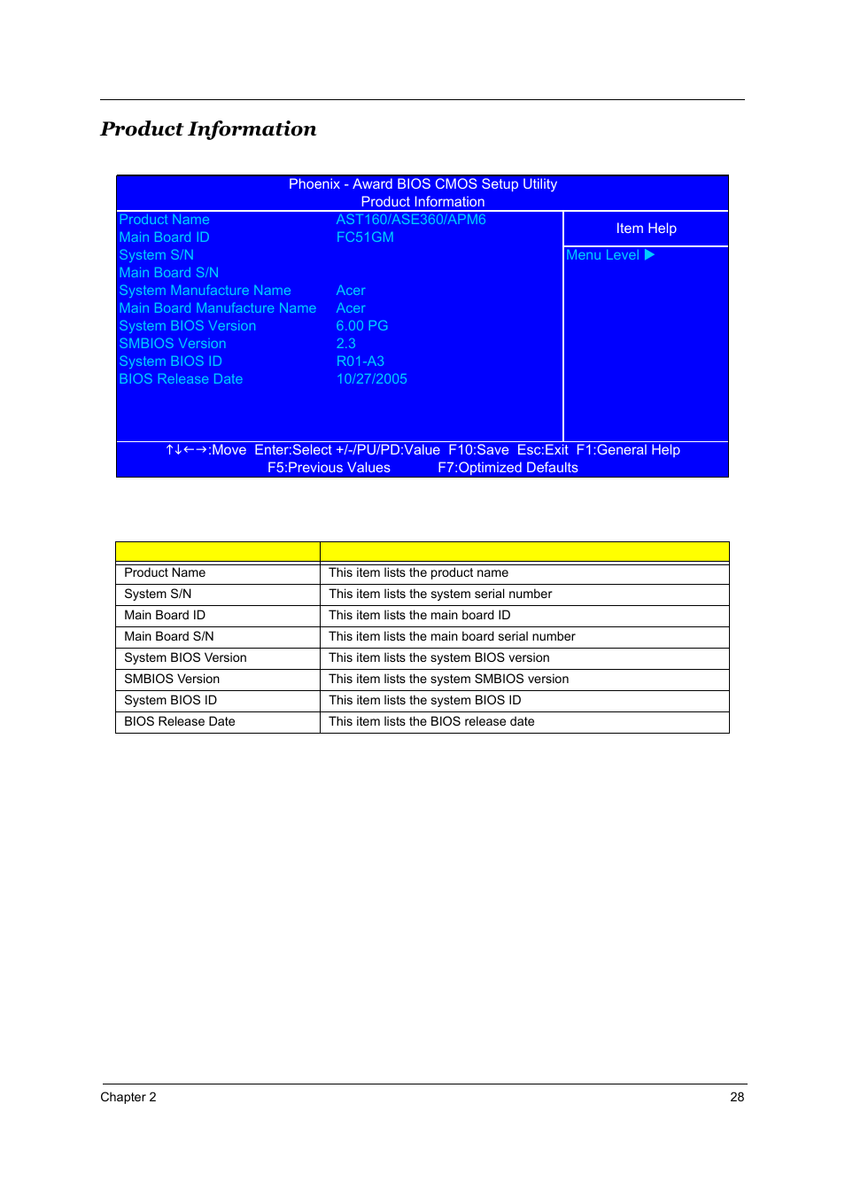 Product information | Acer Aspire T160 User Manual | Page 37 / 164