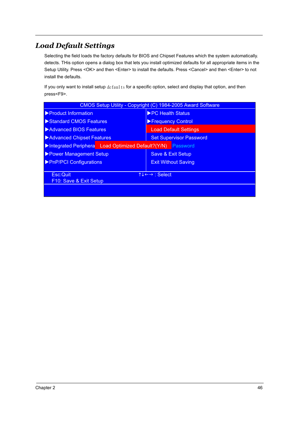 Load default settings | Acer Aspire T160 User Manual | Page 55 / 164