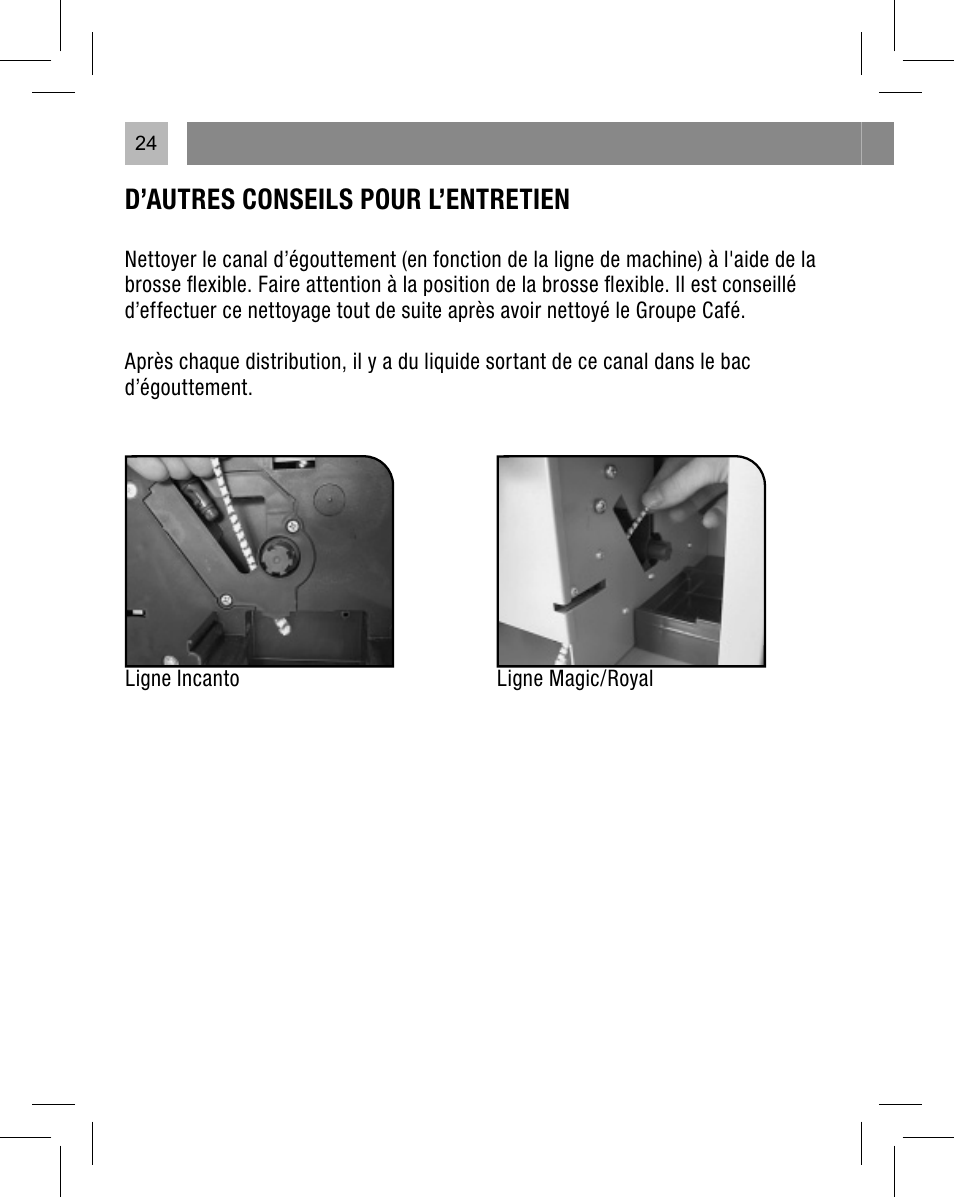 D’autres conseils pour l’entretien | Philips Saeco Kit service User Manual | Page 25 / 52