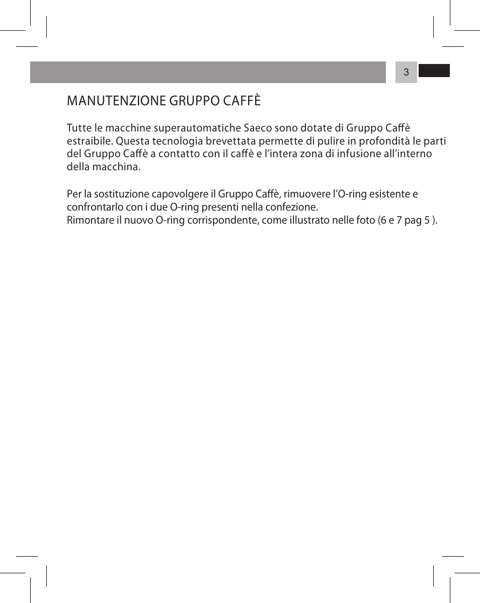 Manutenzione gruppo caffè | Philips Saeco Kit service User Manual | Page 4 / 52