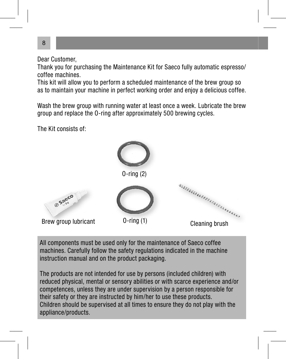 Philips Saeco Kit service User Manual | Page 9 / 52