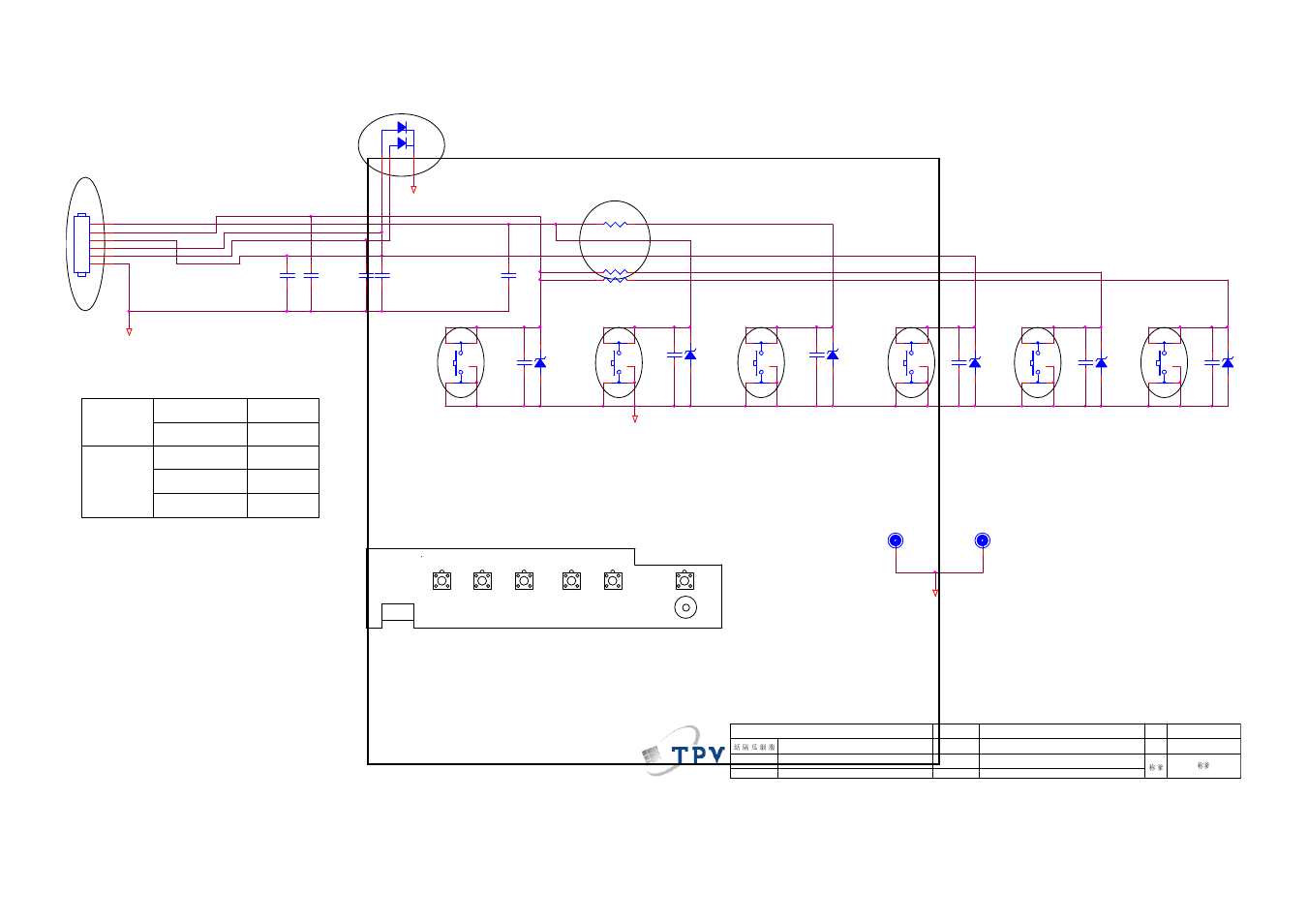 Key board, Auto lbadc1 vol- (2k), Menu (2k) (gnd) (1k) lbadc2 vol+ 0 v | 1v 0.65v, Ecolor(gnd) | Acer X233HZ User Manual | Page 50 / 51