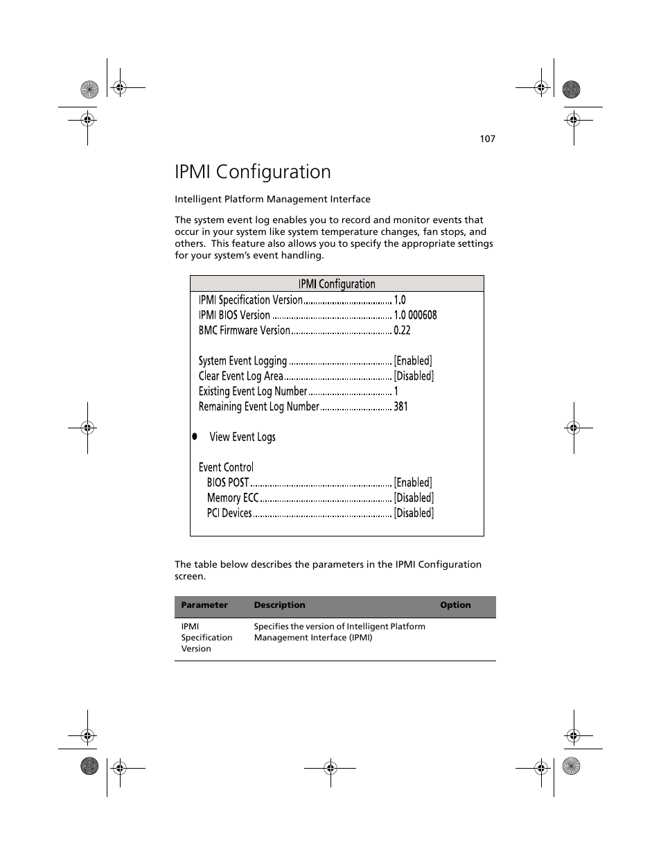 Ipmi configuration | Acer Altos G610 User Manual | Page 117 / 156