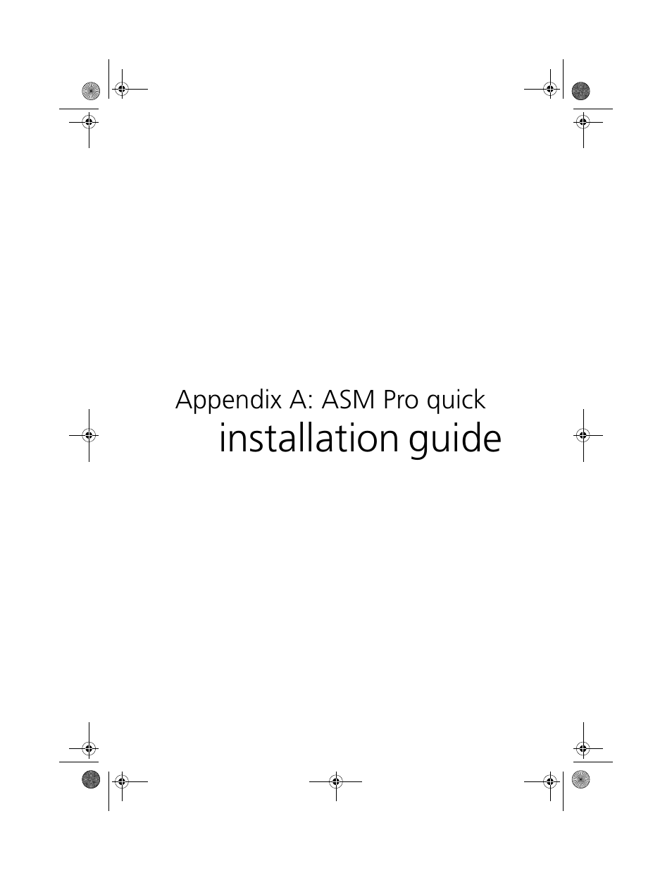 Appendix a: asm pro quick installation guide, Appendix a: asm pro quick installation guide 125, Installation | Guide | Acer Altos G610 User Manual | Page 135 / 156