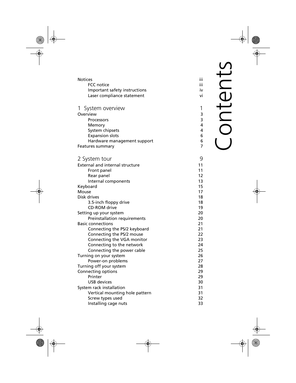 Acer Altos G610 User Manual | Page 7 / 156