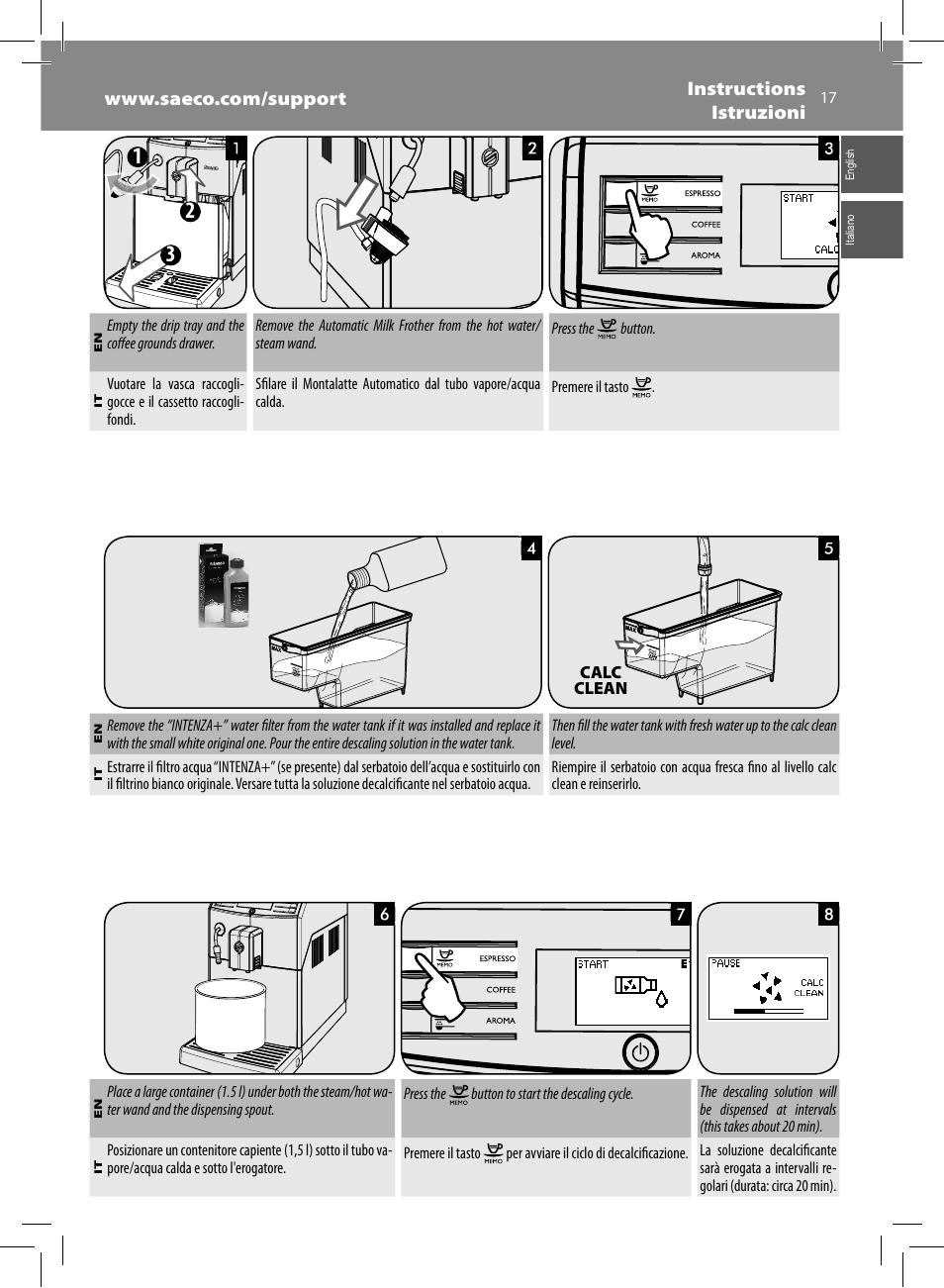 Philips Saeco Minuto Machine espresso Super Automatique User Manual | Page 17 / 72