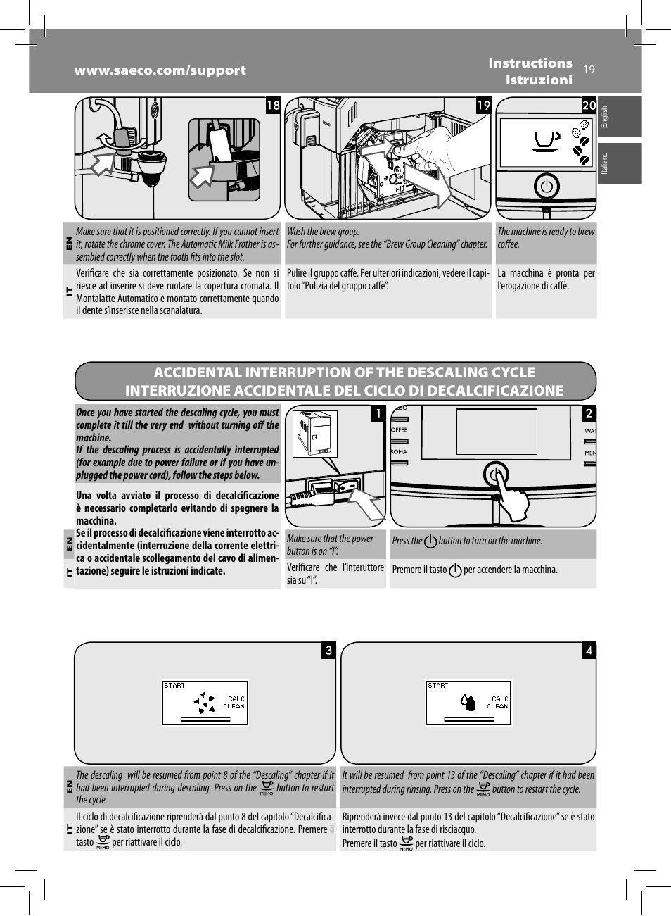 Philips Saeco Minuto Machine espresso Super Automatique User Manual | Page 19 / 72