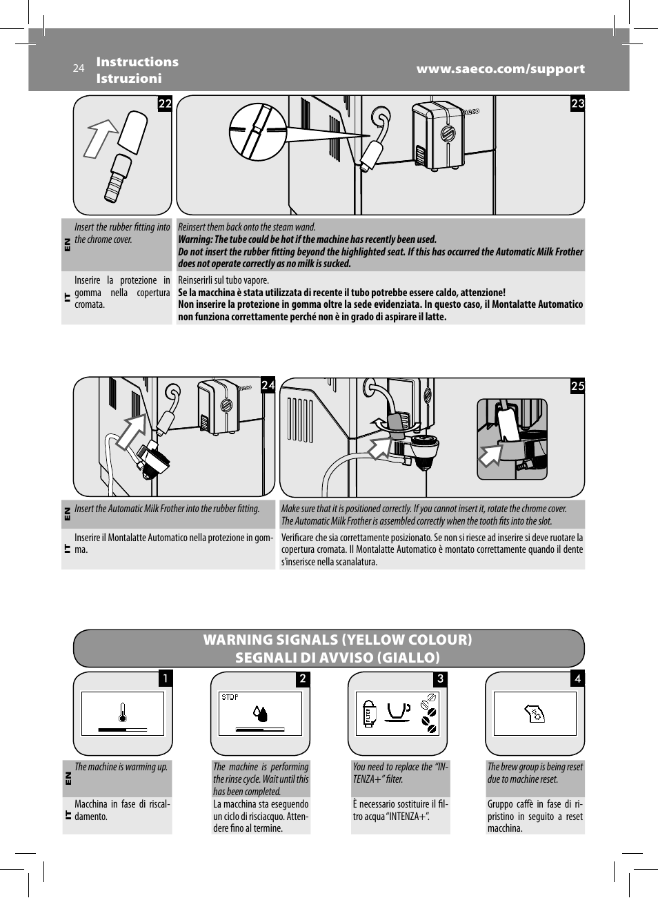 Philips Saeco Minuto Machine espresso Super Automatique User Manual | Page 24 / 72