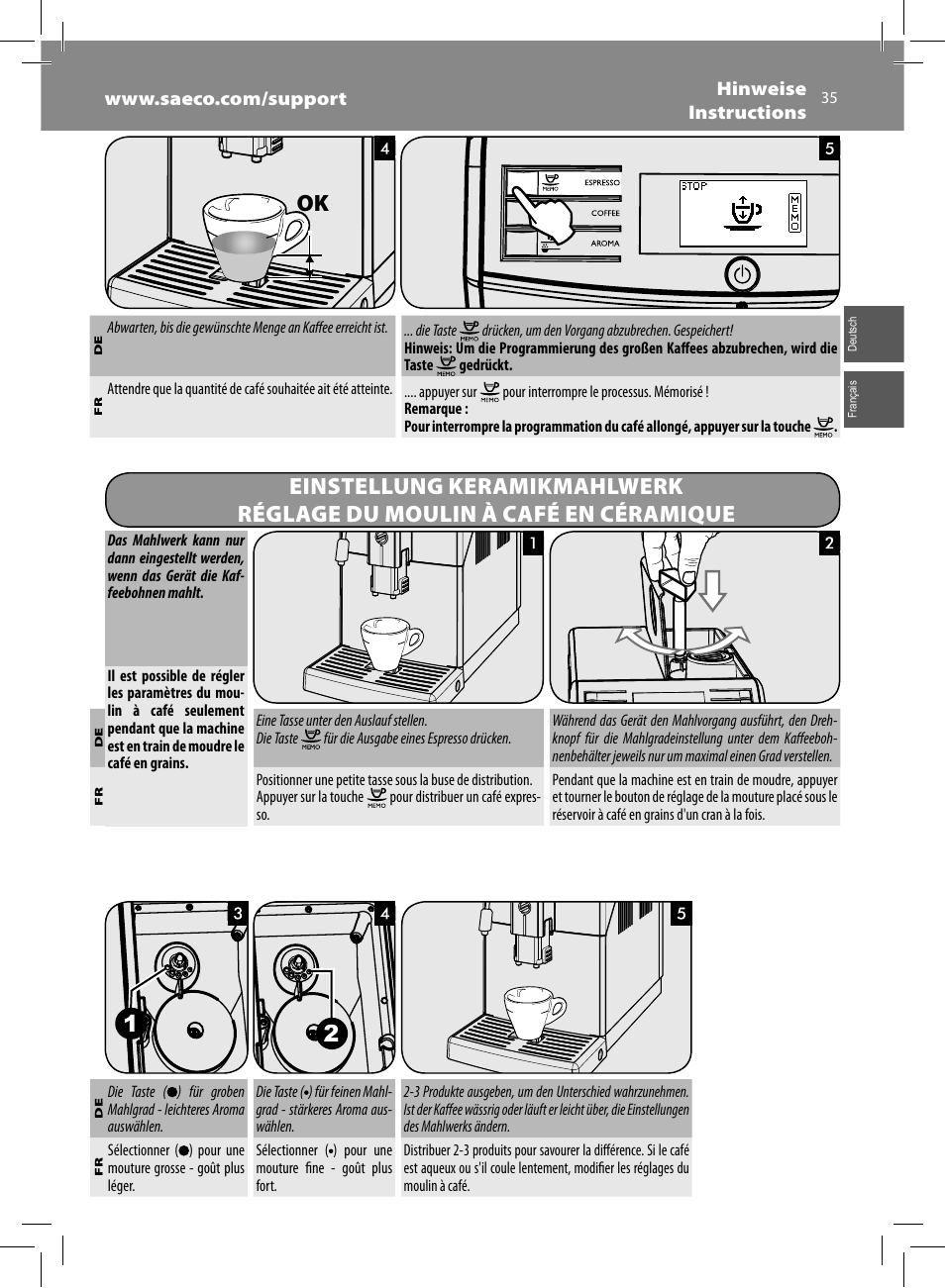 Philips Saeco Minuto Machine espresso Super Automatique User Manual | Page 35 / 72