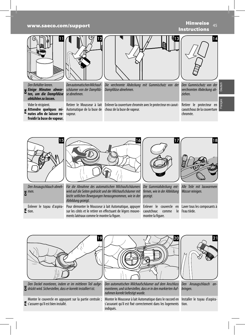 Philips Saeco Minuto Machine espresso Super Automatique User Manual | Page 45 / 72