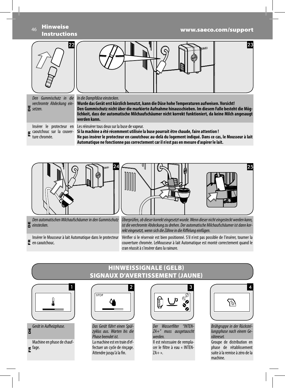 Philips Saeco Minuto Machine espresso Super Automatique User Manual | Page 46 / 72