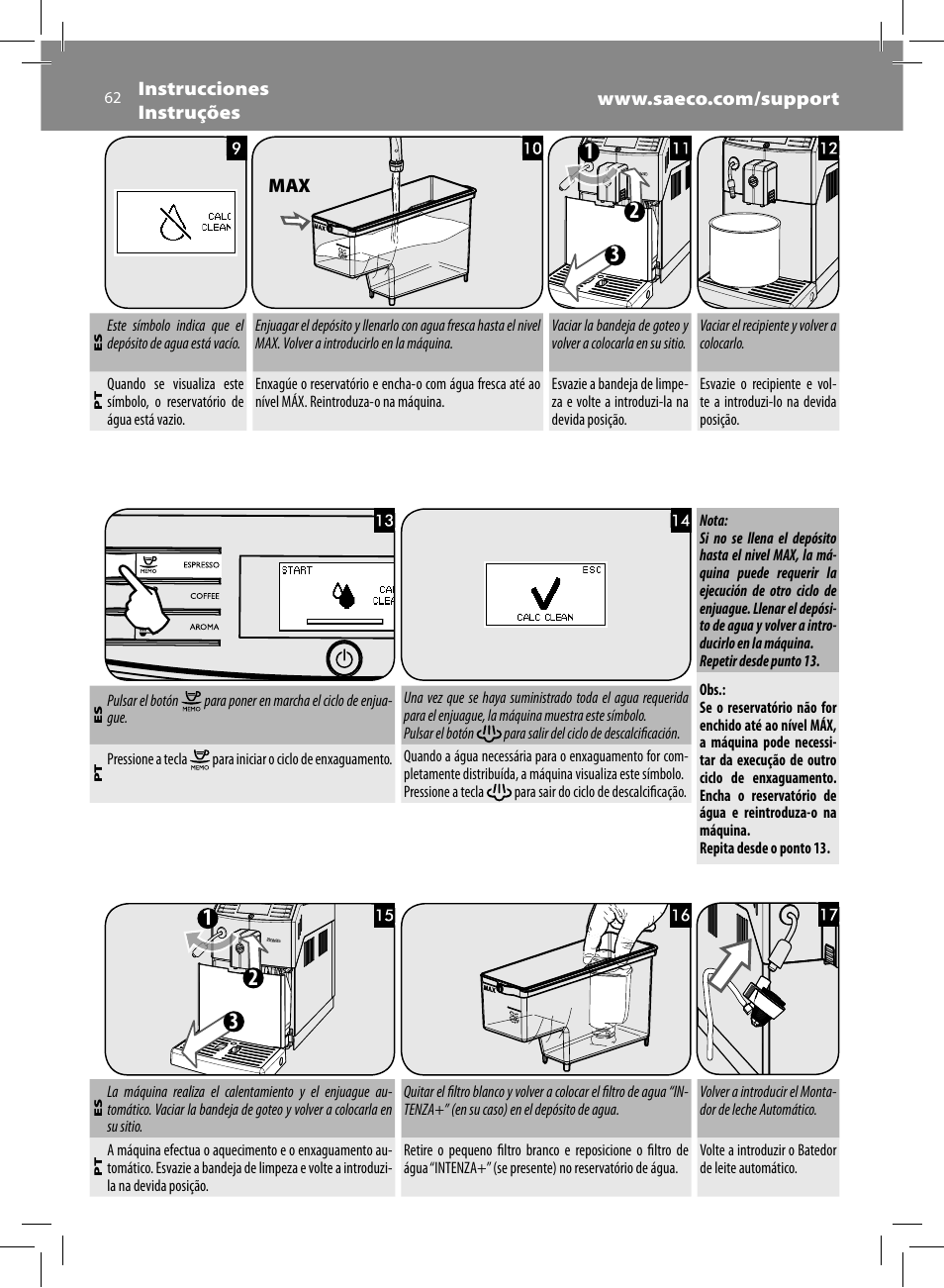 Philips Saeco Minuto Machine espresso Super Automatique User Manual | Page 62 / 72