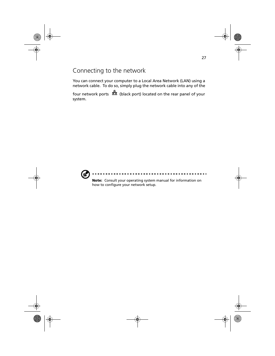 Connecting to the network | Acer Altos R500 User Manual | Page 37 / 142