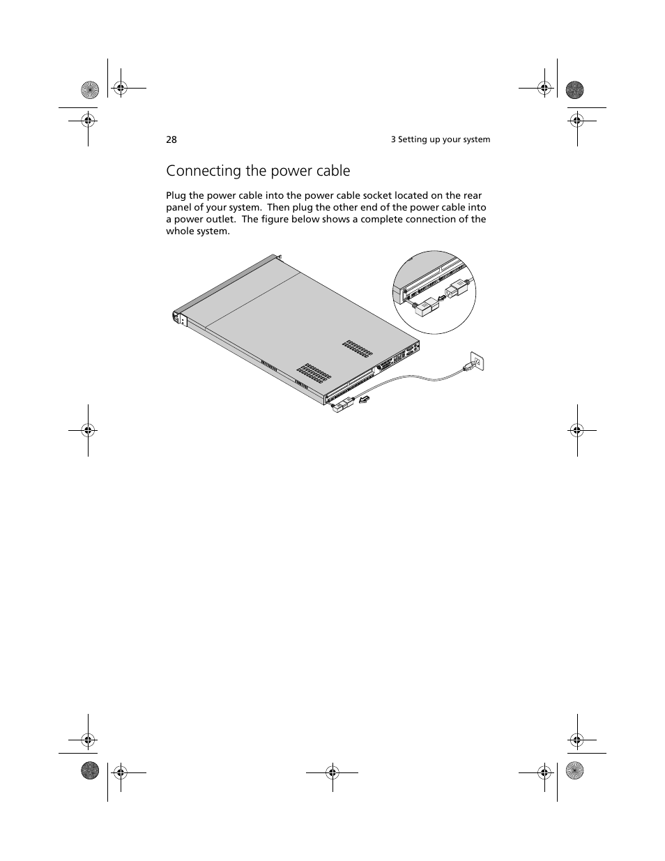 Connecting the power cable | Acer Altos R500 User Manual | Page 38 / 142