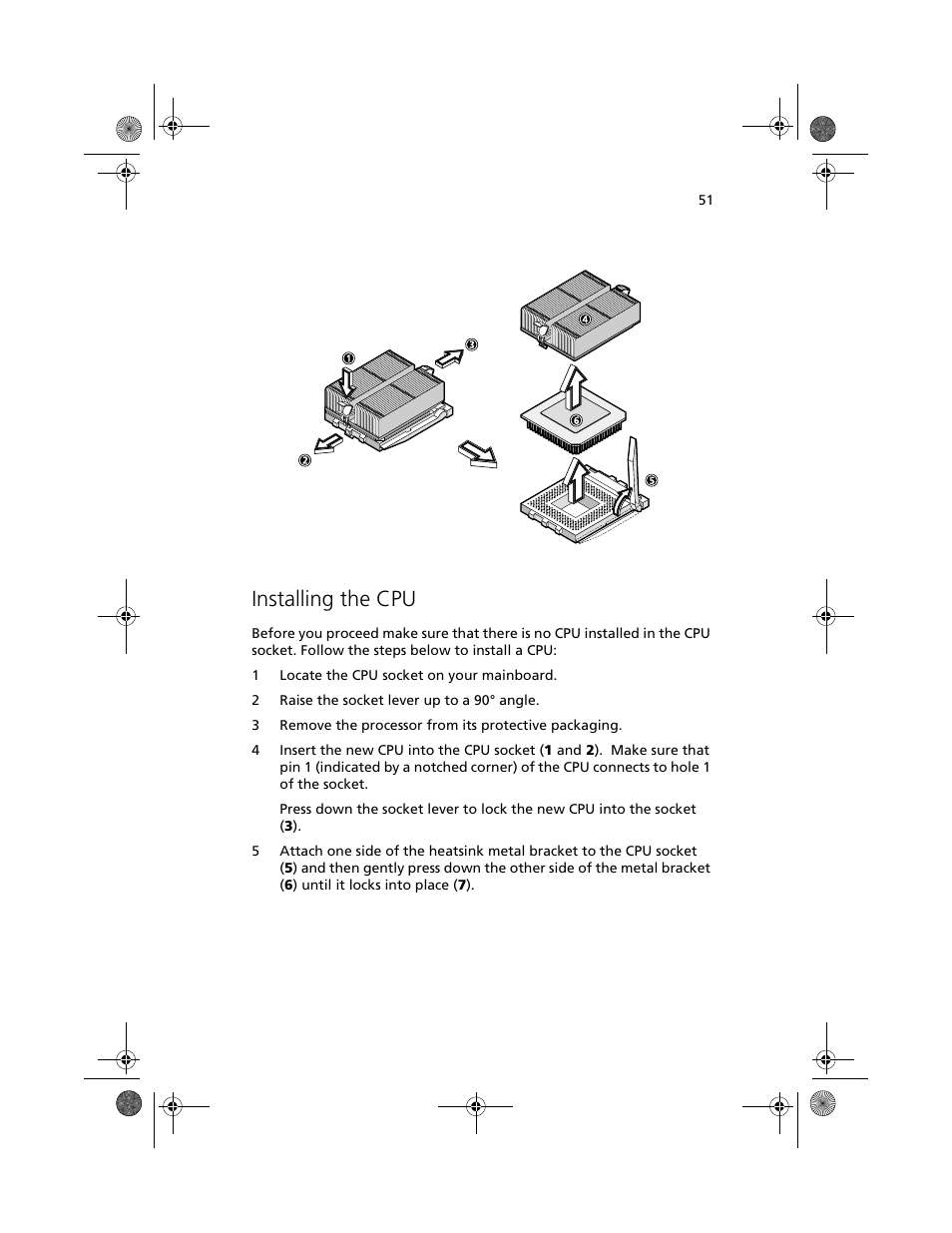 Installing the cpu | Acer Altos R500 User Manual | Page 61 / 142