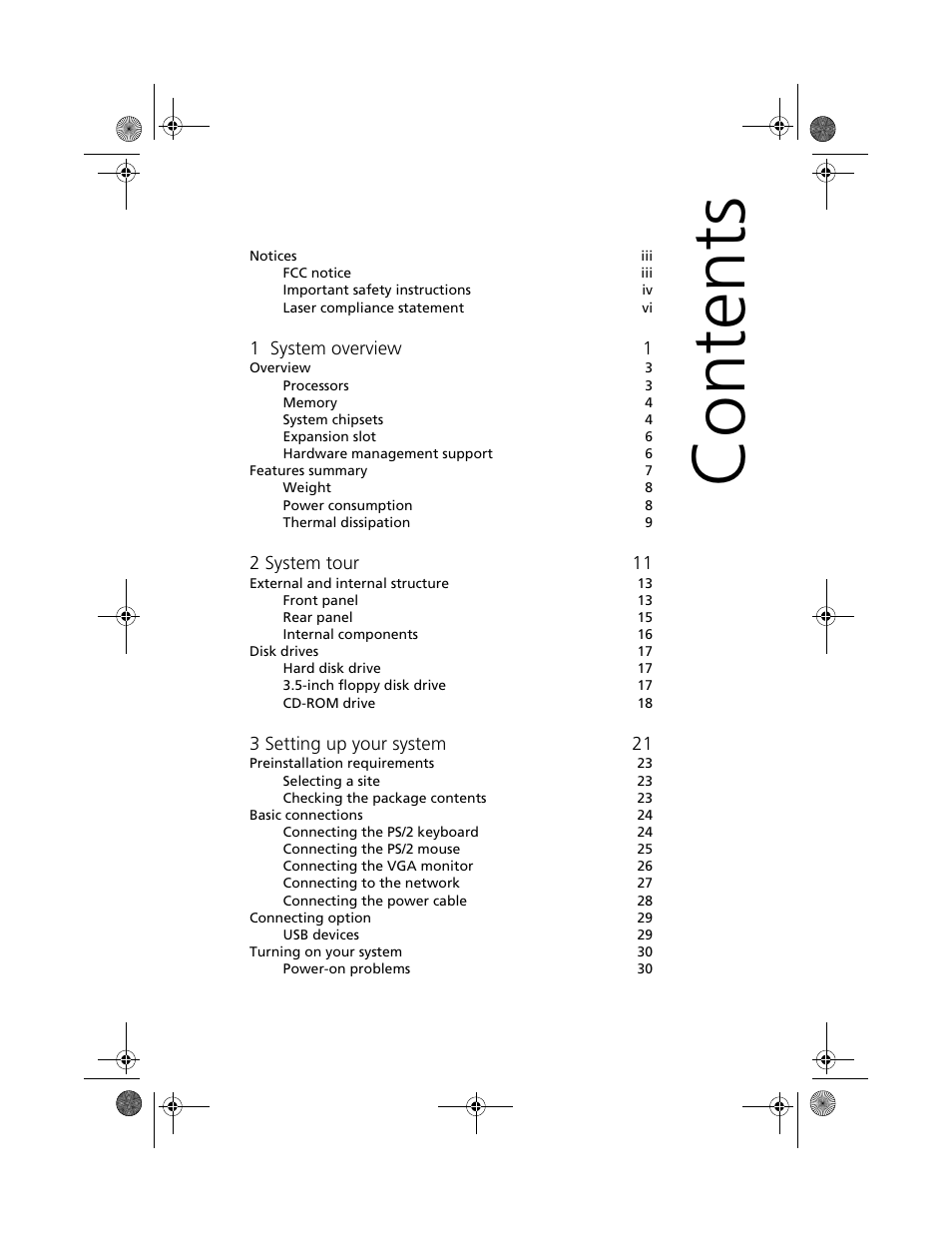 Acer Altos R500 User Manual | Page 7 / 142