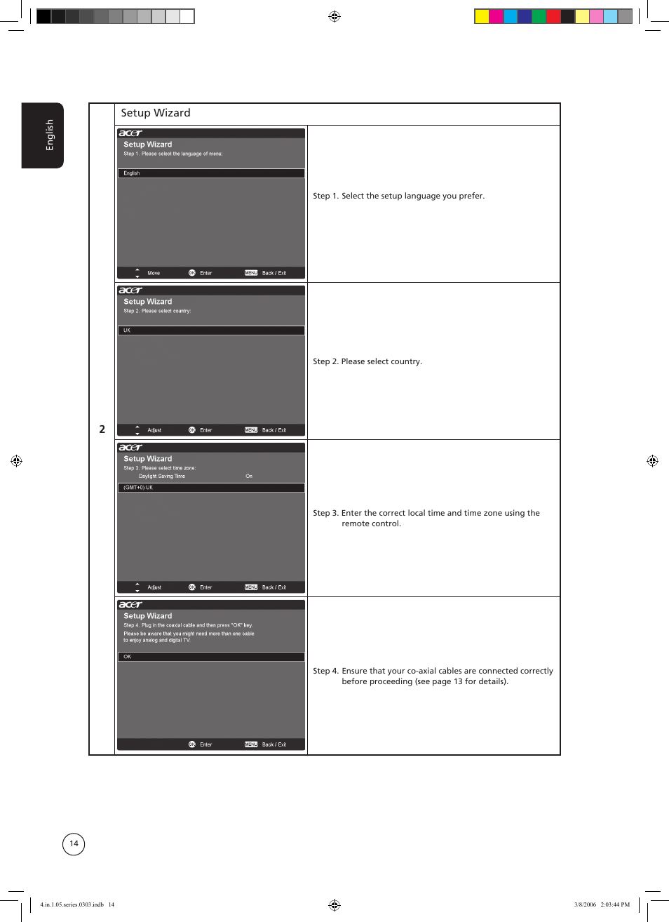 2setup wizard | Acer AT3705-MGW User Manual | Page 14 / 41