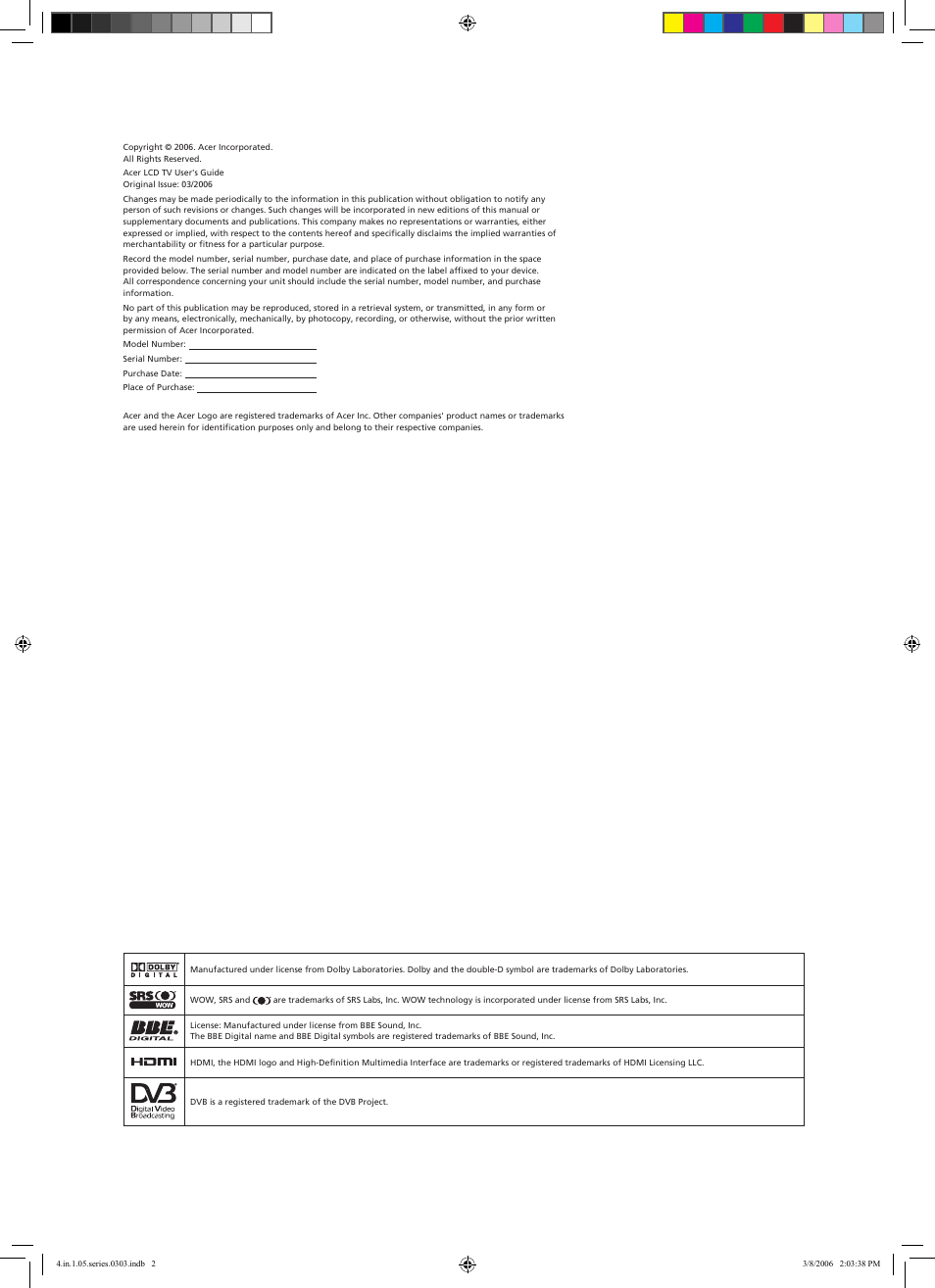 Acer AT3705-MGW User Manual | Page 2 / 41