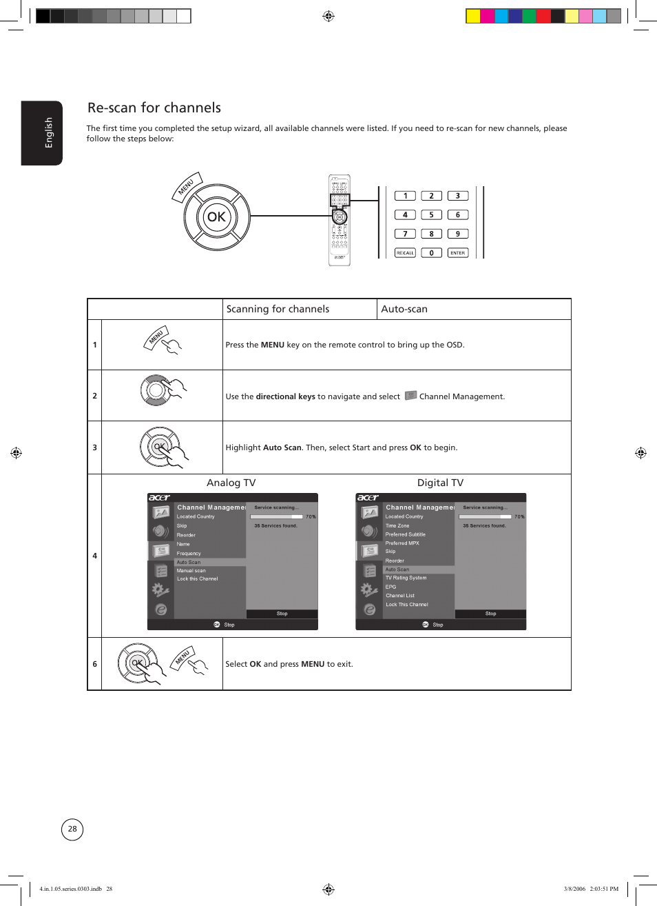 Re-scan for channels | Acer AT3705-MGW User Manual | Page 28 / 41
