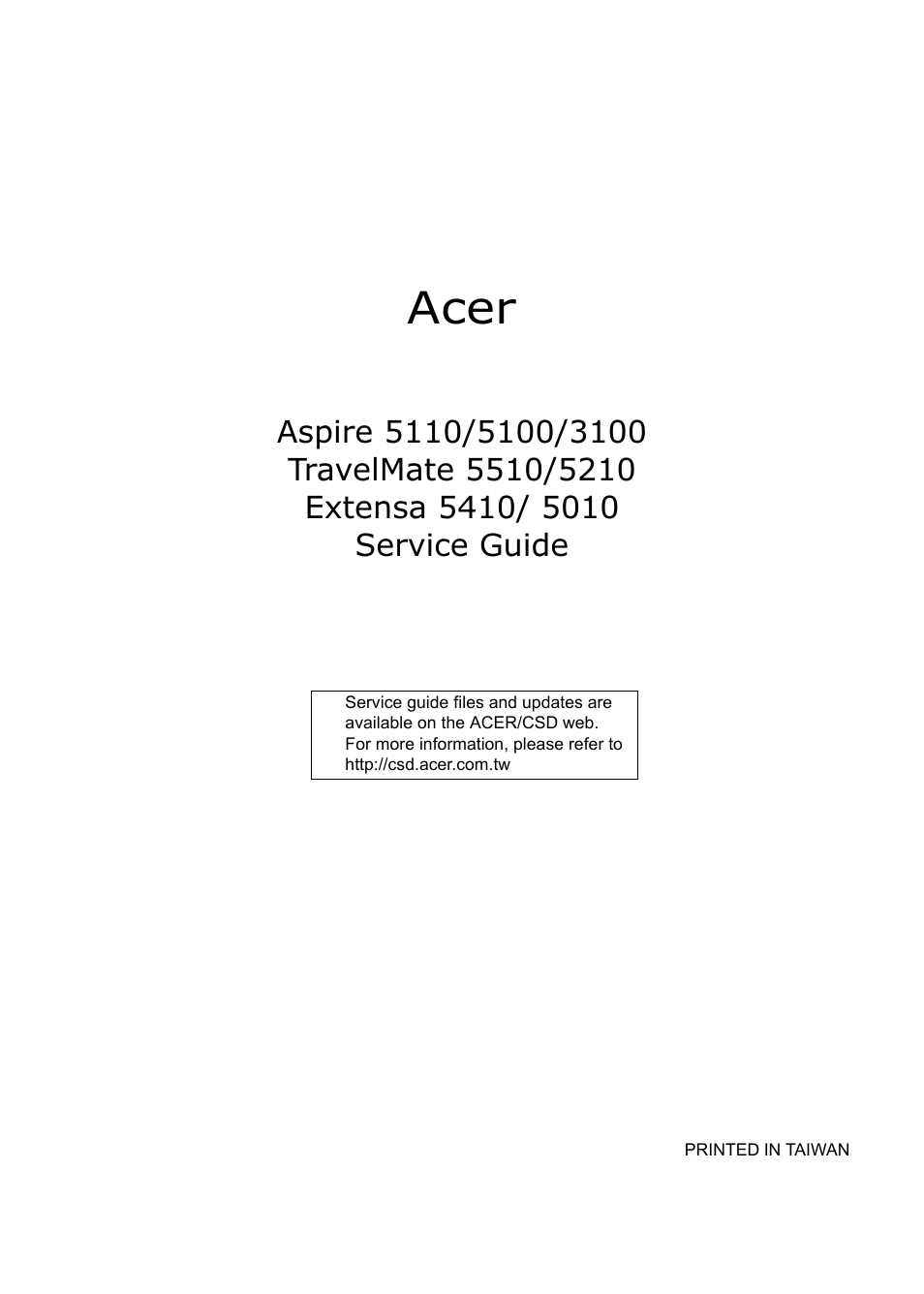 Acer 5210 User Manual | 113 pages