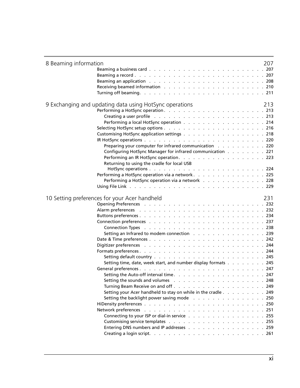 Acer s60 User Manual | Page 11 / 296