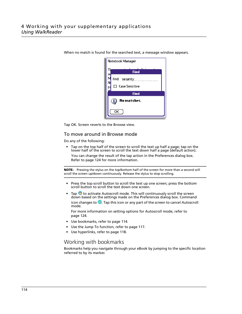 Working with bookmarks | Acer s60 User Manual | Page 126 / 296