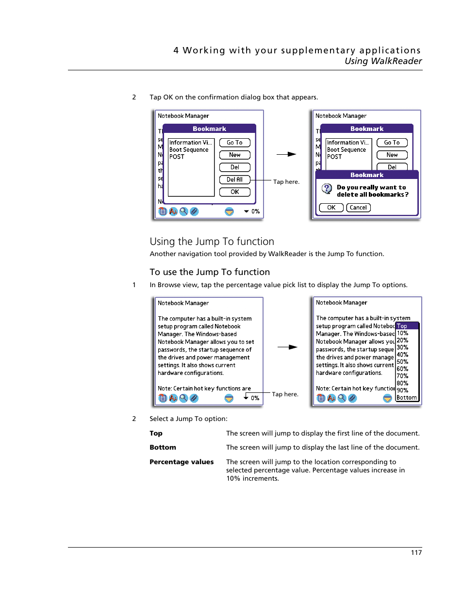 Using the jump to function | Acer s60 User Manual | Page 129 / 296