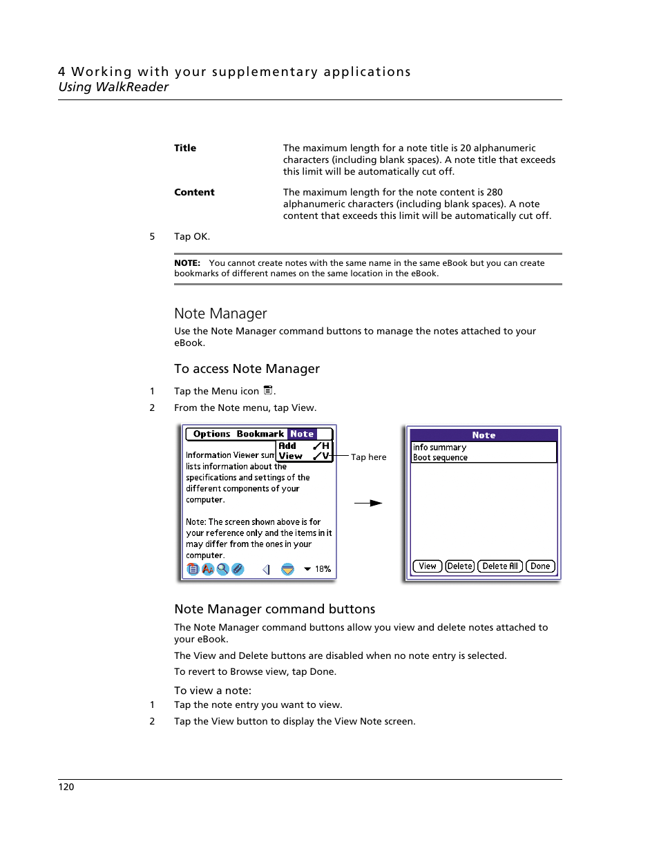 Note manager | Acer s60 User Manual | Page 132 / 296