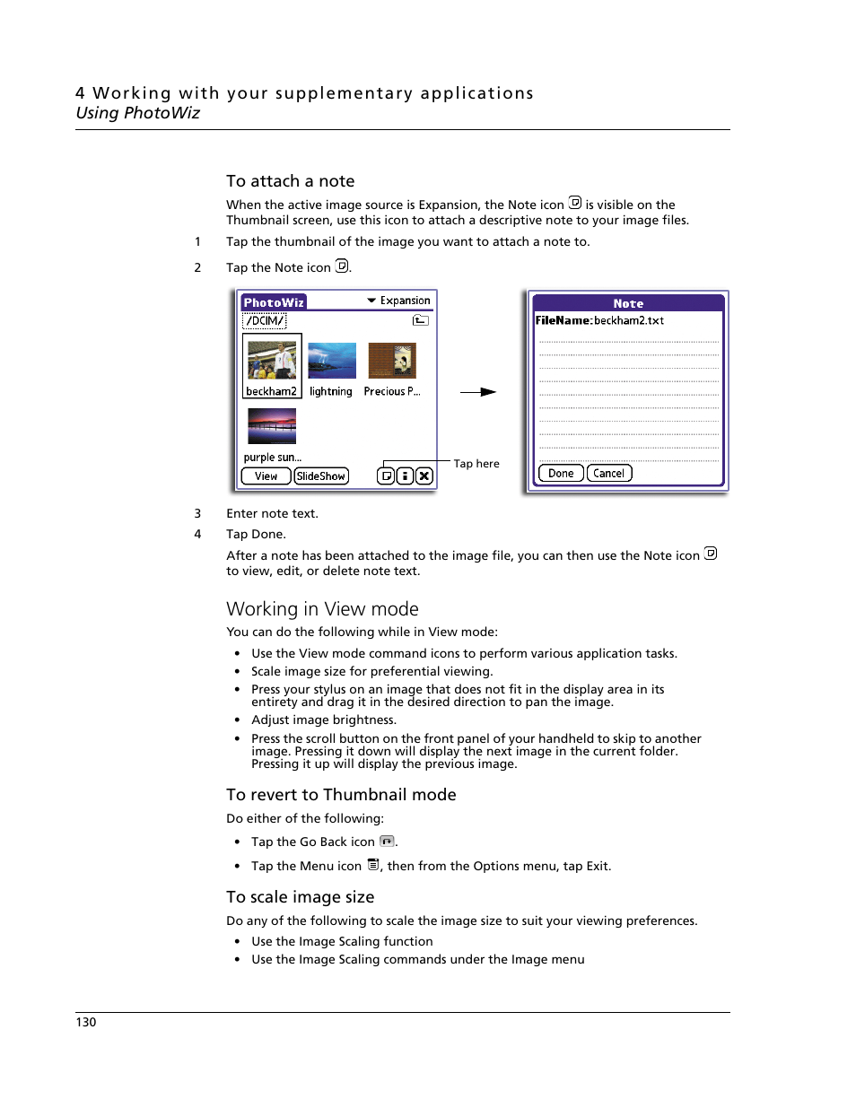 Working in view mode | Acer s60 User Manual | Page 142 / 296