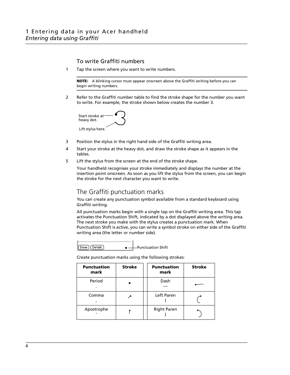 The graffiti punctuation marks | Acer s60 User Manual | Page 16 / 296