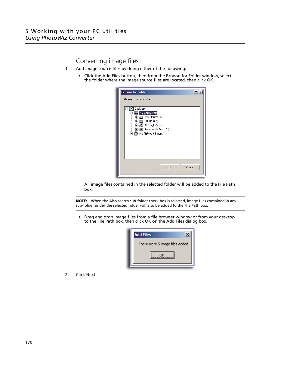 Converting image files | Acer s60 User Manual | Page 182 / 296