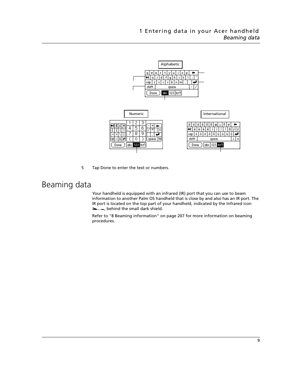 Beaming data | Acer s60 User Manual | Page 21 / 296