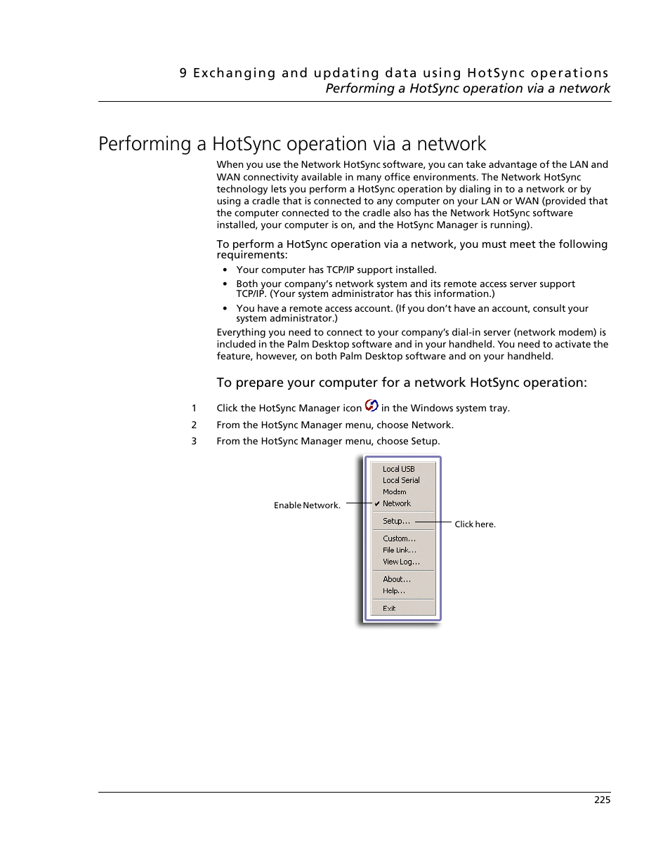 Performing a hotsync operation via a network | Acer s60 User Manual | Page 237 / 296