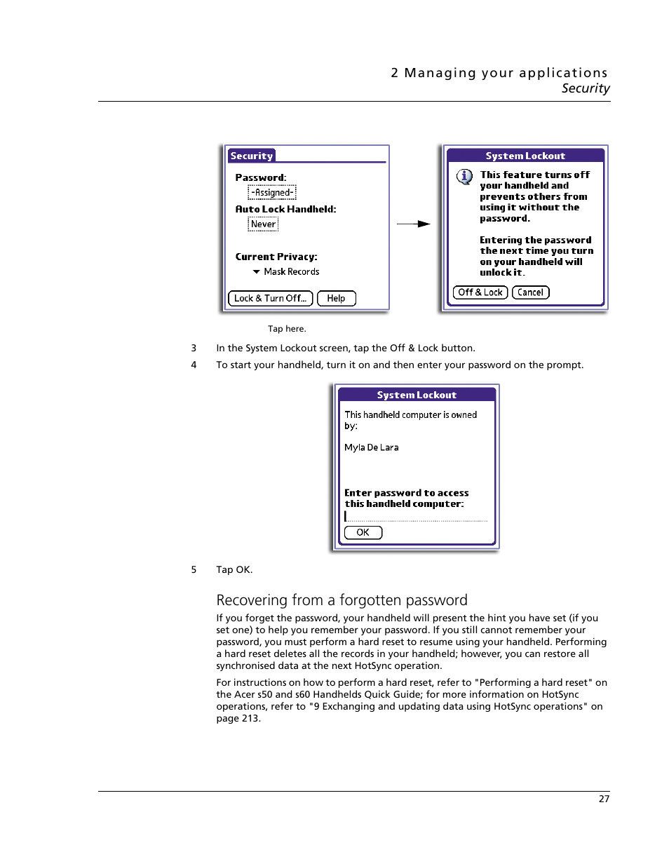 Recovering from a forgotten password | Acer s60 User Manual | Page 39 / 296