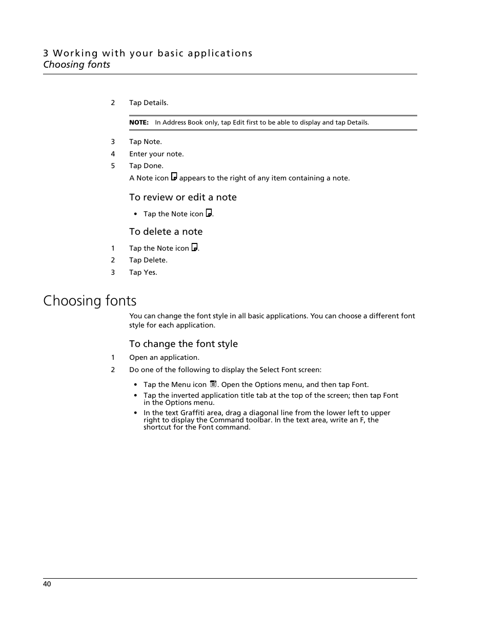 Choosing fonts | Acer s60 User Manual | Page 52 / 296