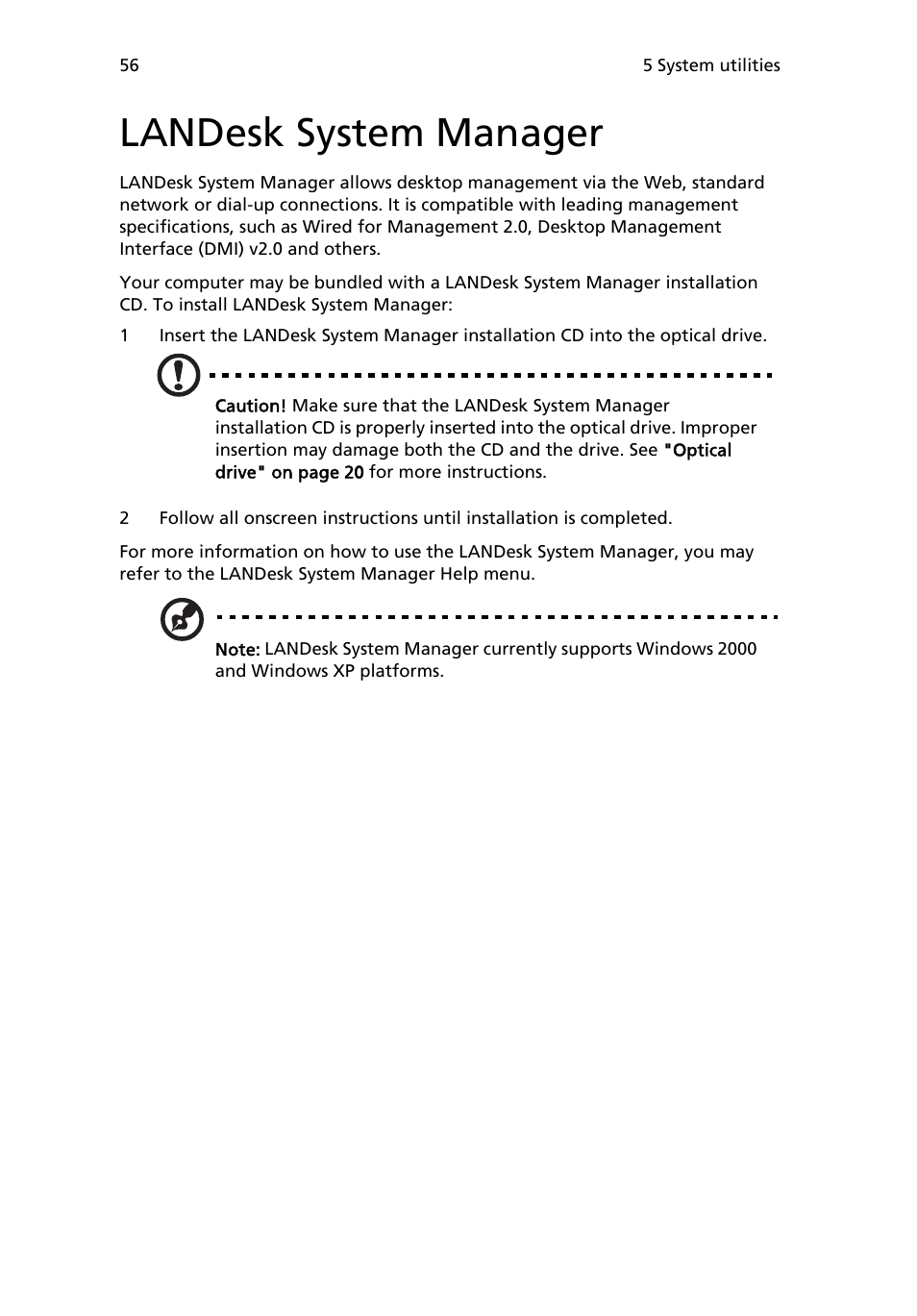 Landesk system manager | Acer 6800 Series User Manual | Page 62 / 96