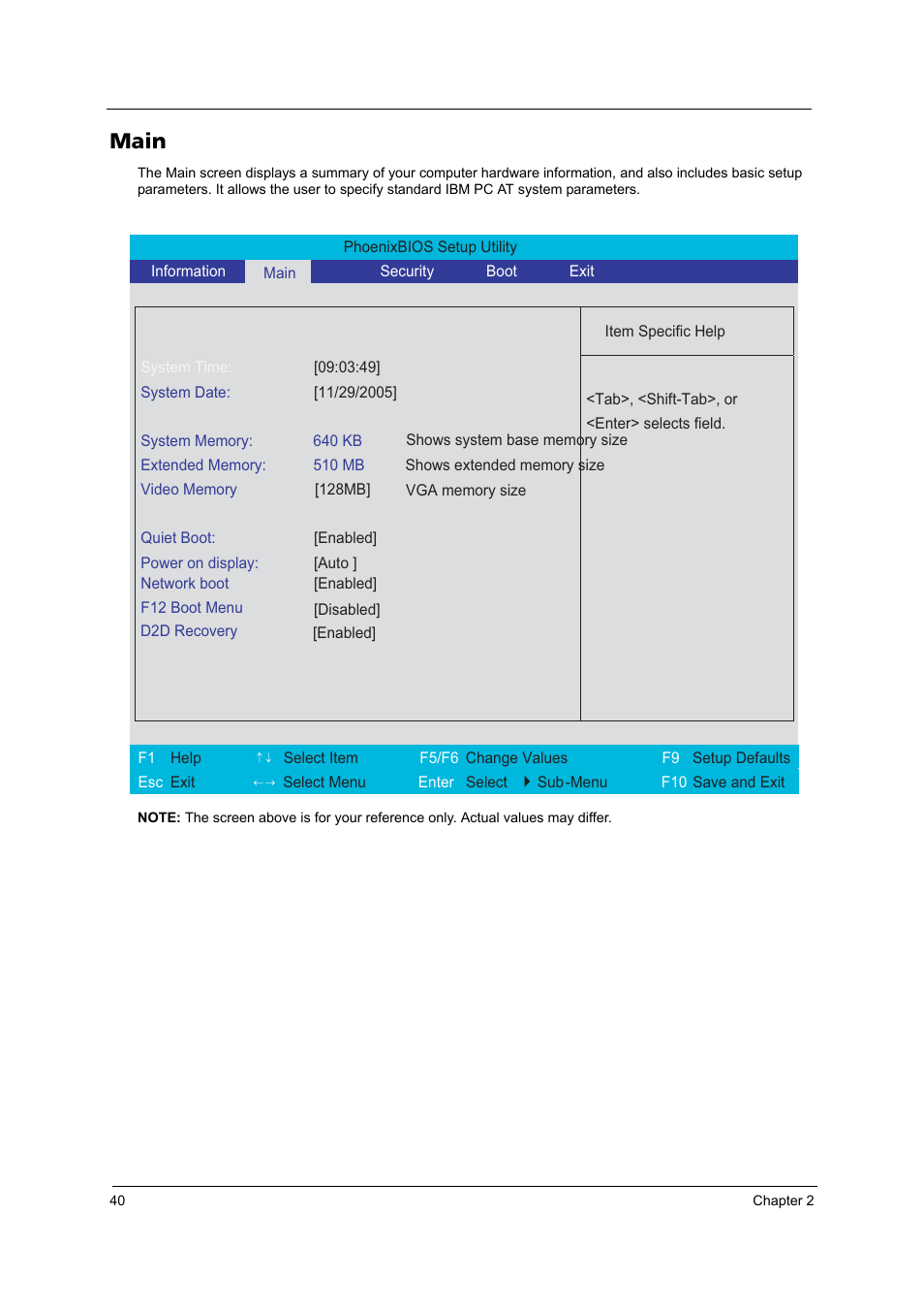 Main | Acer 5540 User Manual | Page 46 / 112