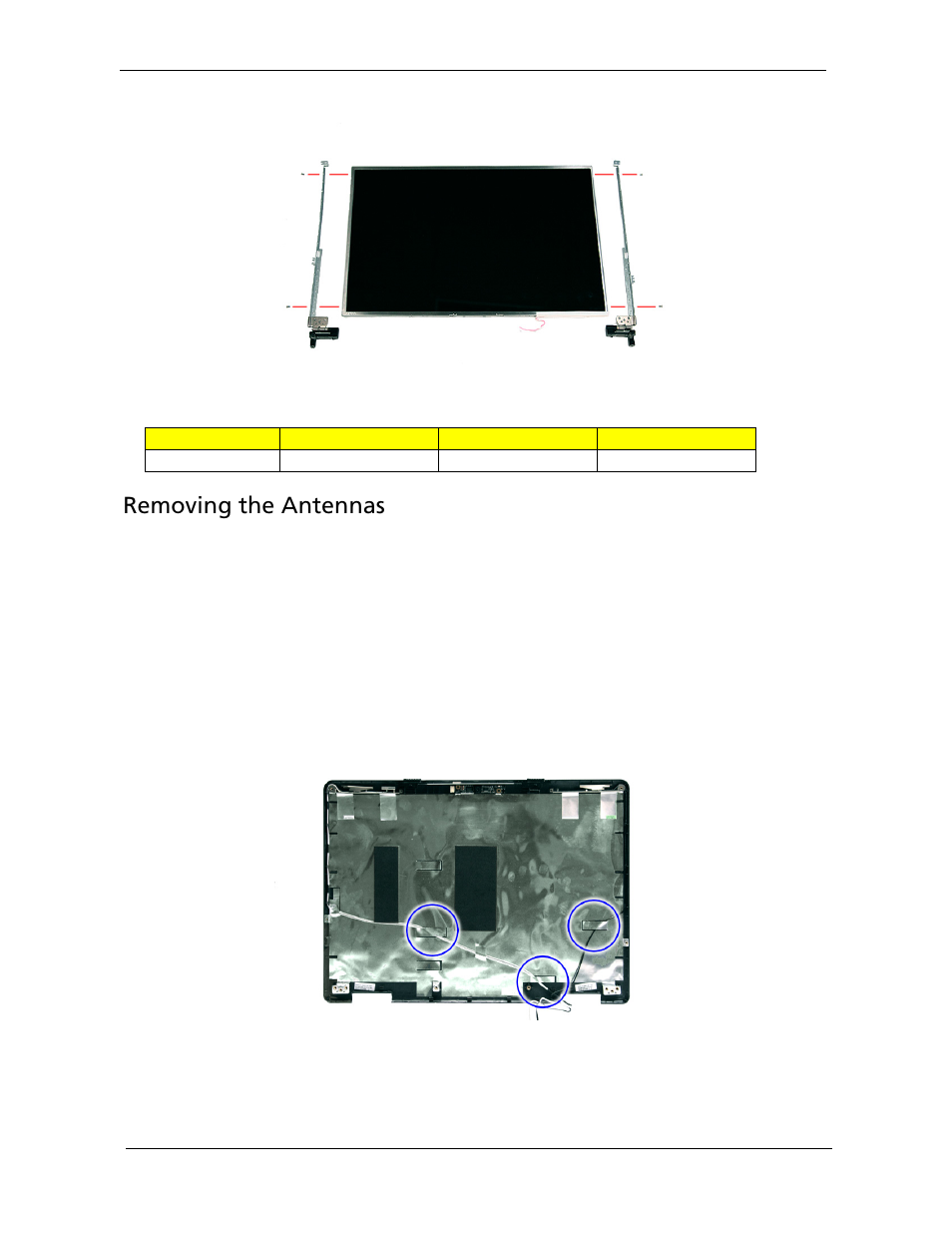Removing the antennas | Acer 5530 User Manual | Page 110 / 176