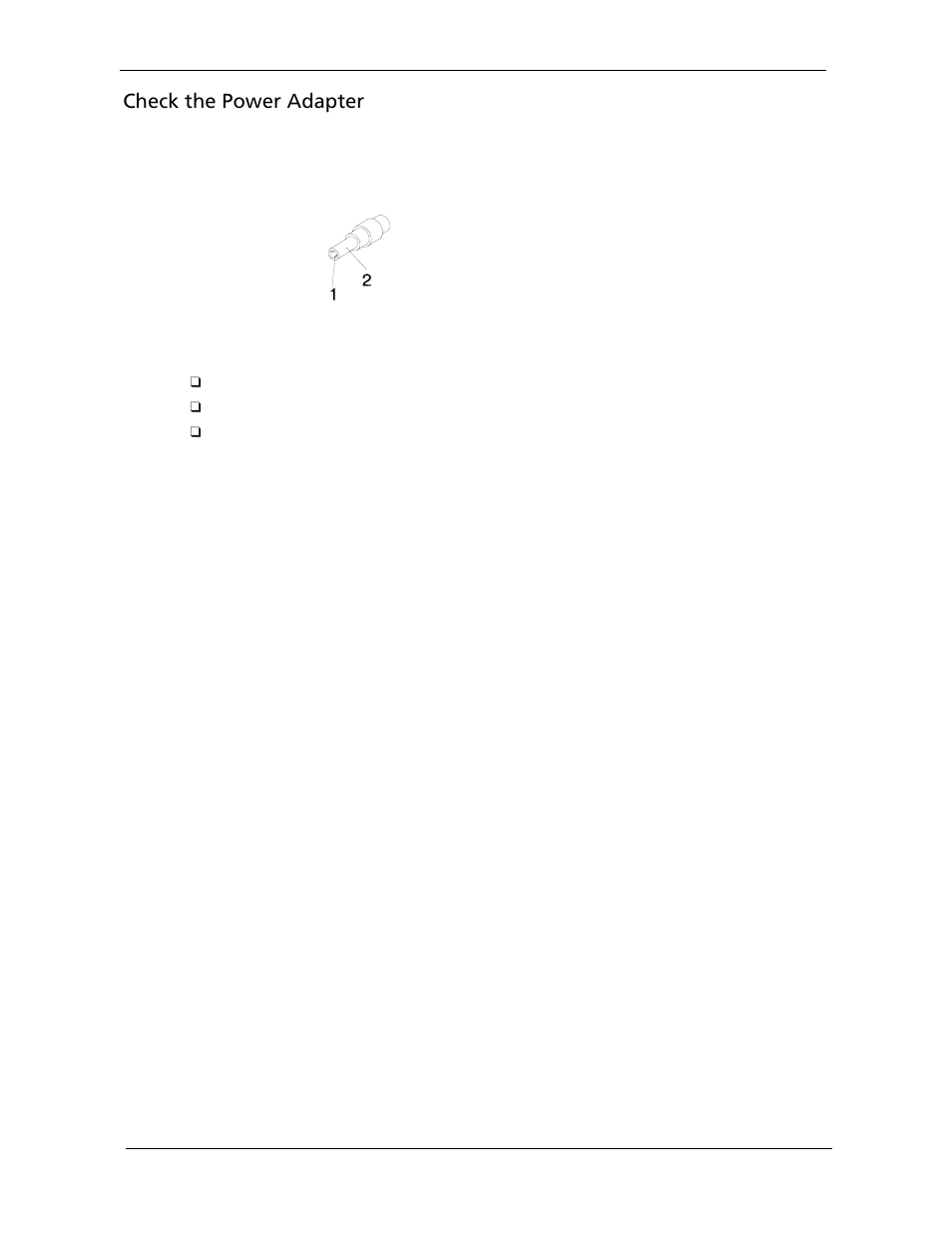 Check the power adapter | Acer 5530 User Manual | Page 116 / 176
