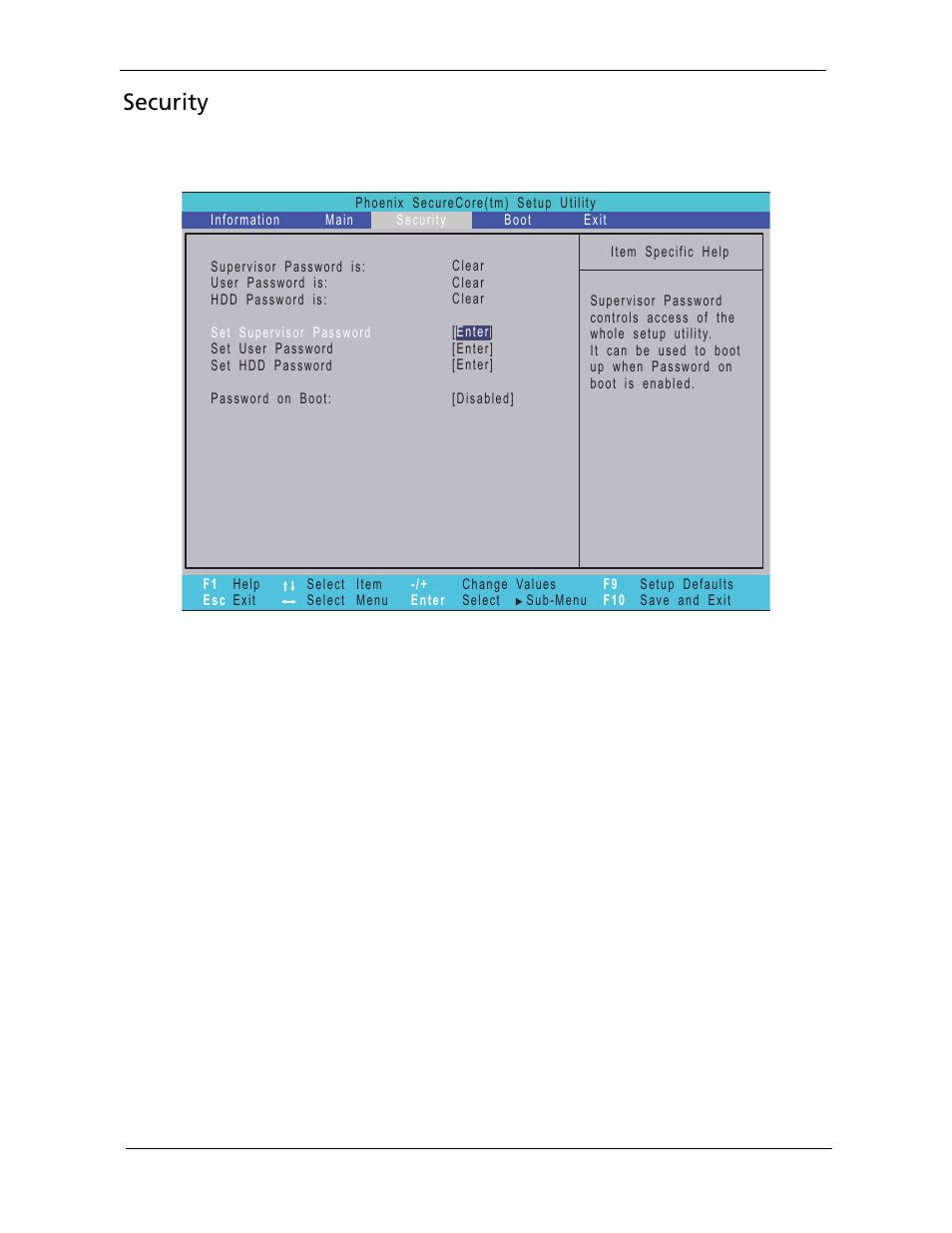 Security | Acer 5530 User Manual | Page 52 / 176