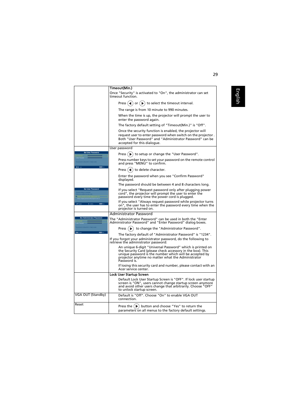 Acer PROJECTOR P7203 User Manual | Page 39 / 62