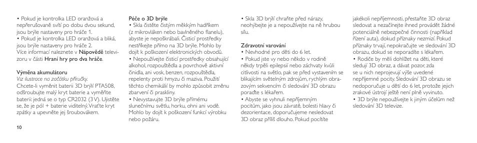 Philips Lunettes 3D Active User Manual | Page 10 / 88