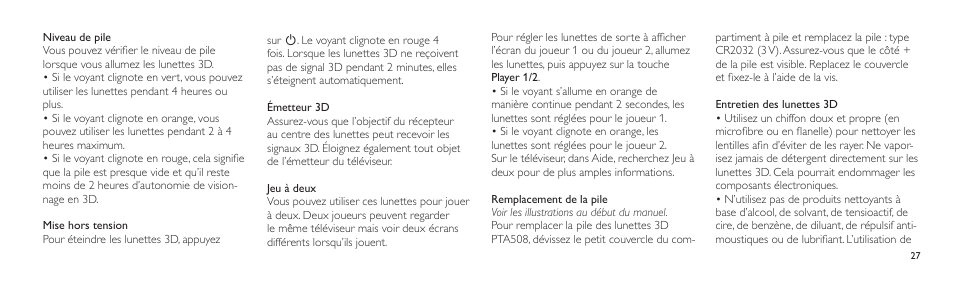 Philips Lunettes 3D Active User Manual | Page 27 / 88