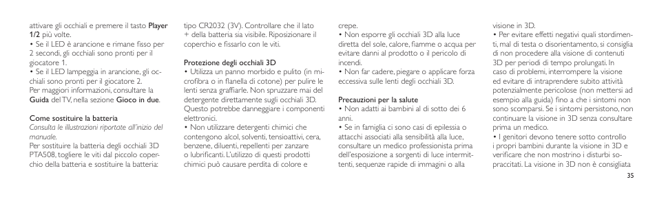 Philips Lunettes 3D Active User Manual | Page 35 / 88