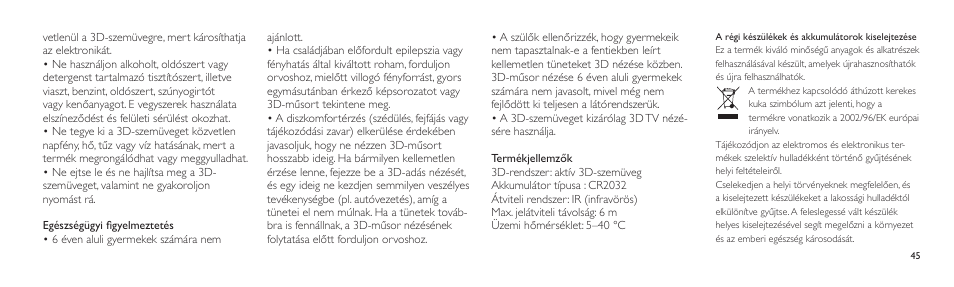 Philips Lunettes 3D Active User Manual | Page 45 / 88