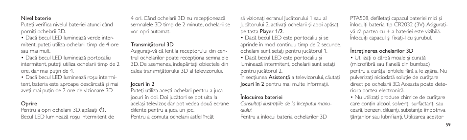 Philips Lunettes 3D Active User Manual | Page 59 / 88